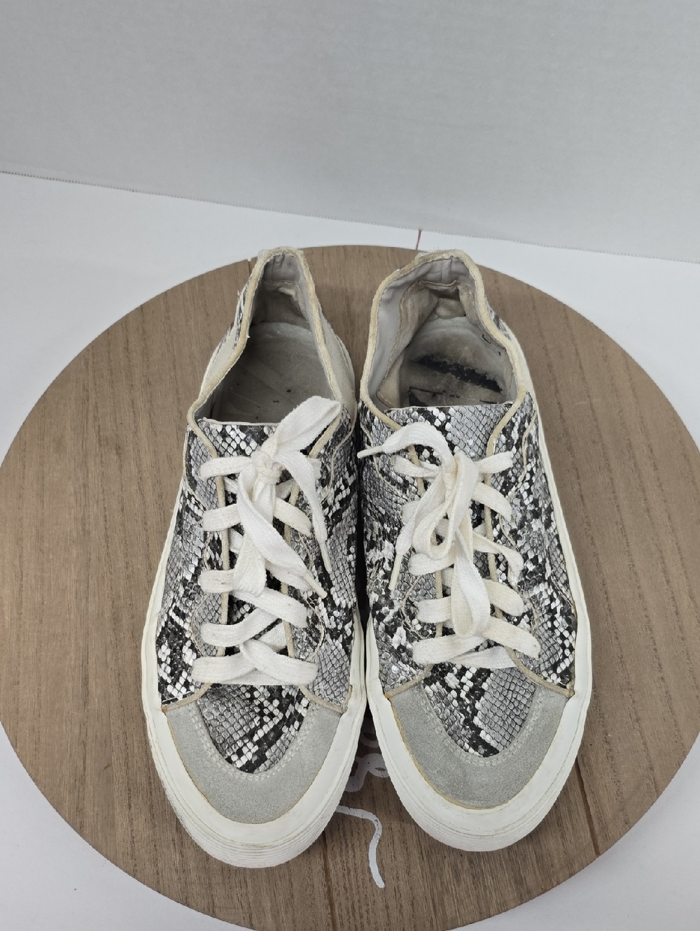 Zara Snakeskin Animal Print Trainers Sneakers Size 40 - Picture 10 of 14